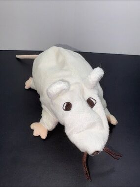 IKEA Rat GOSIG RÅTTA White Plush Toy Embroidered Eyes Discontinued